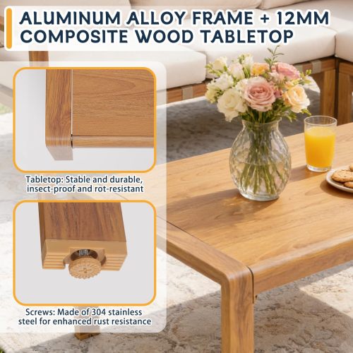 4-Piece L-Shaped Outdoor Patio Furniture Set