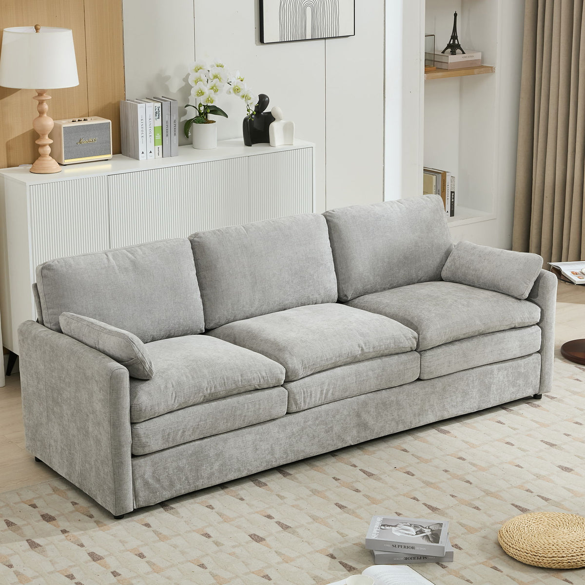 Cozy Upholstered 3 Seater Sofa Cushion For Living Room