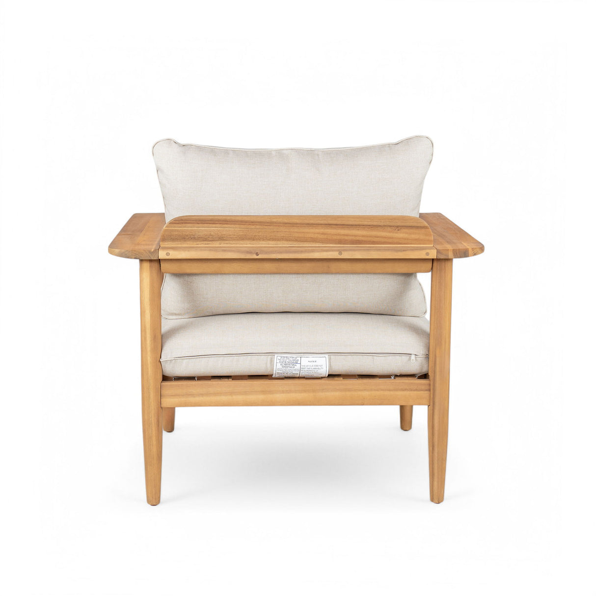 Terassi - Outdoor Lounge Chair (Set of 2) With Cushions - Beige / Light Teak