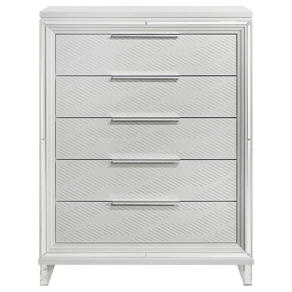 5 Drawer Bedroom Chest Of Drawers - White