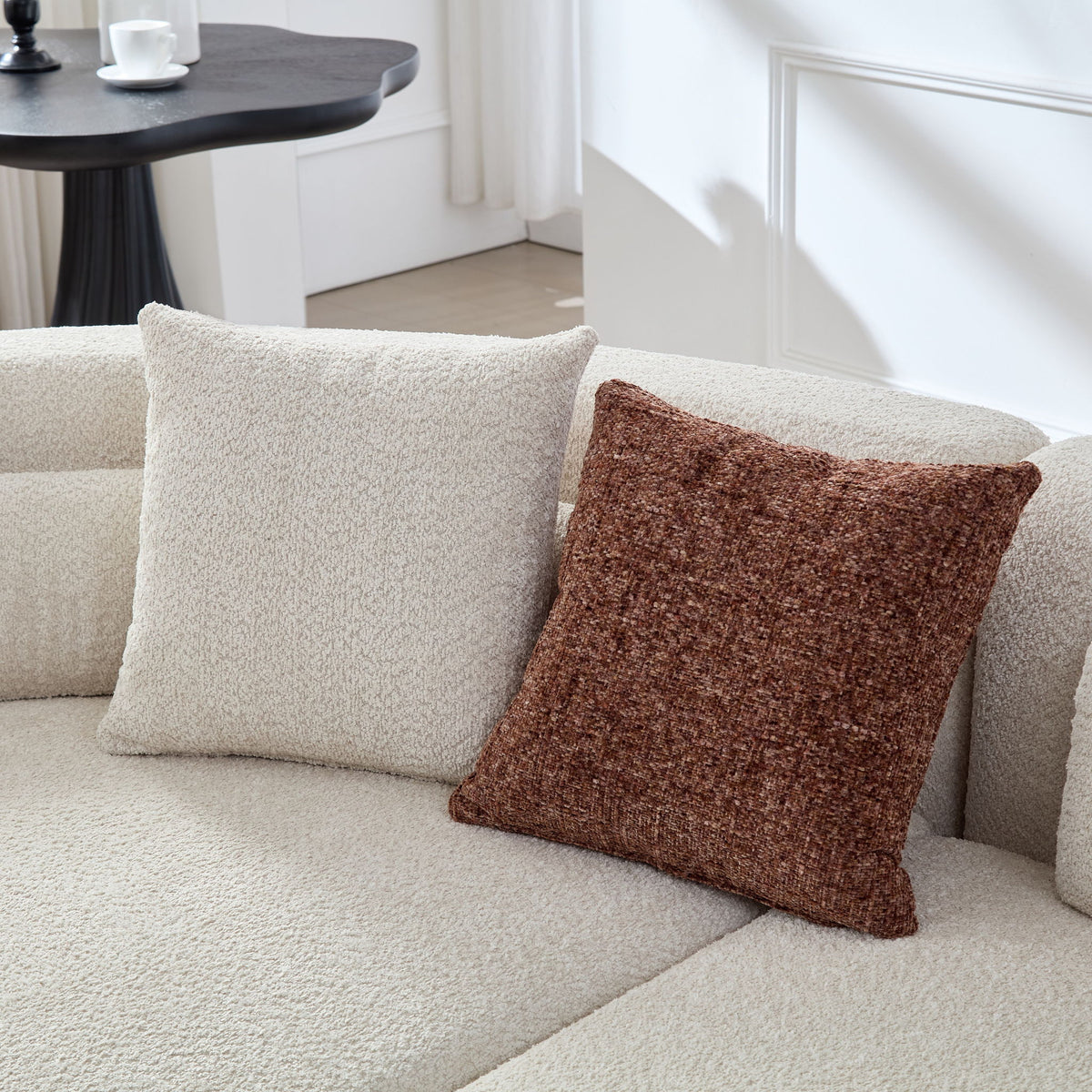 Curved Sectional Sofa, L - Shape Modular Chaise