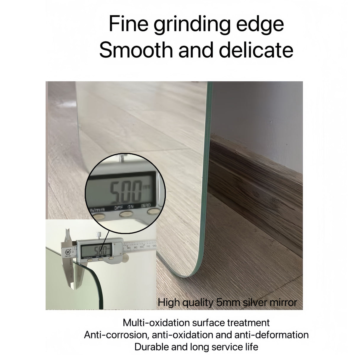 Full Body Round Corner Mirror For Living Room