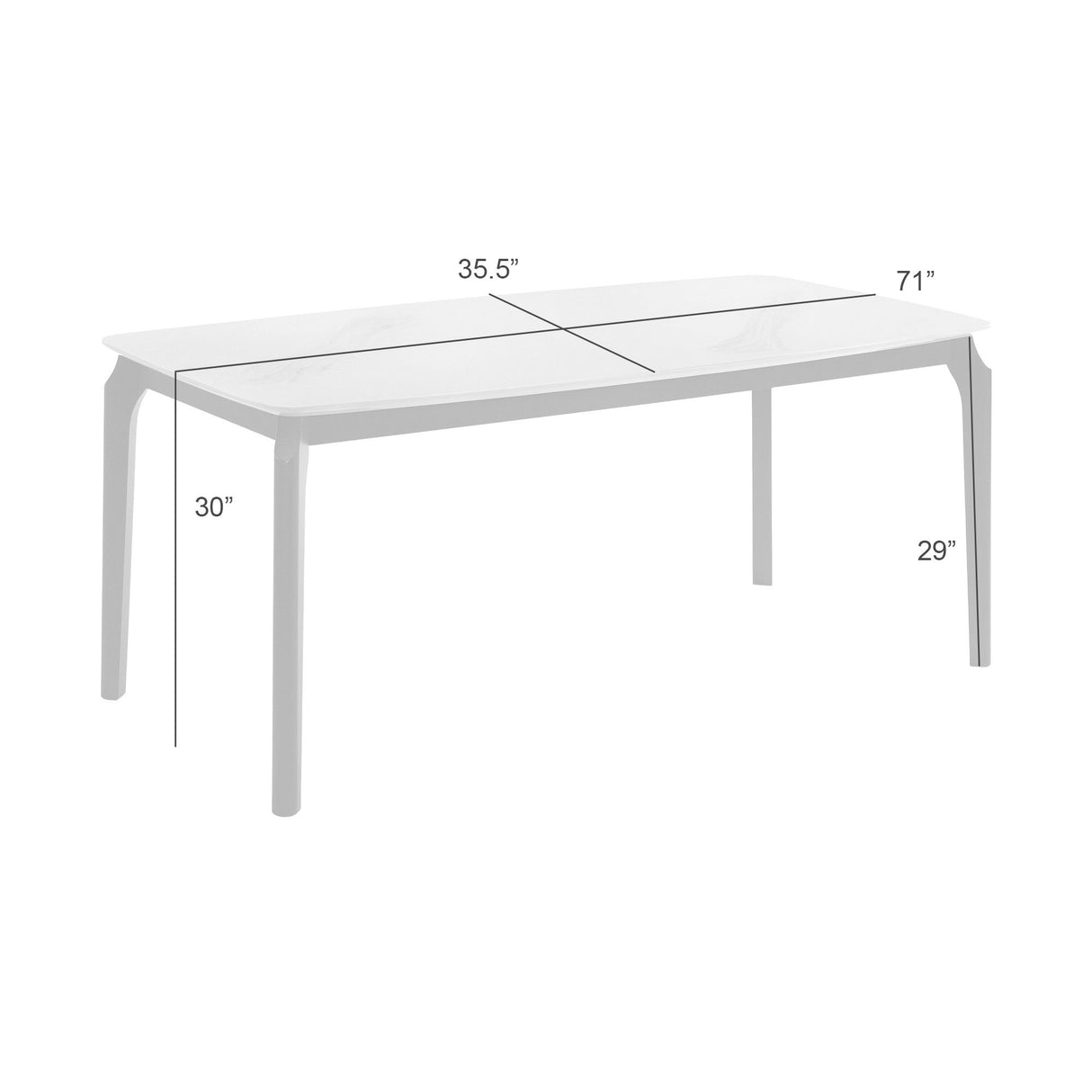 Kimber - Marble Top Dining Table - Black / White