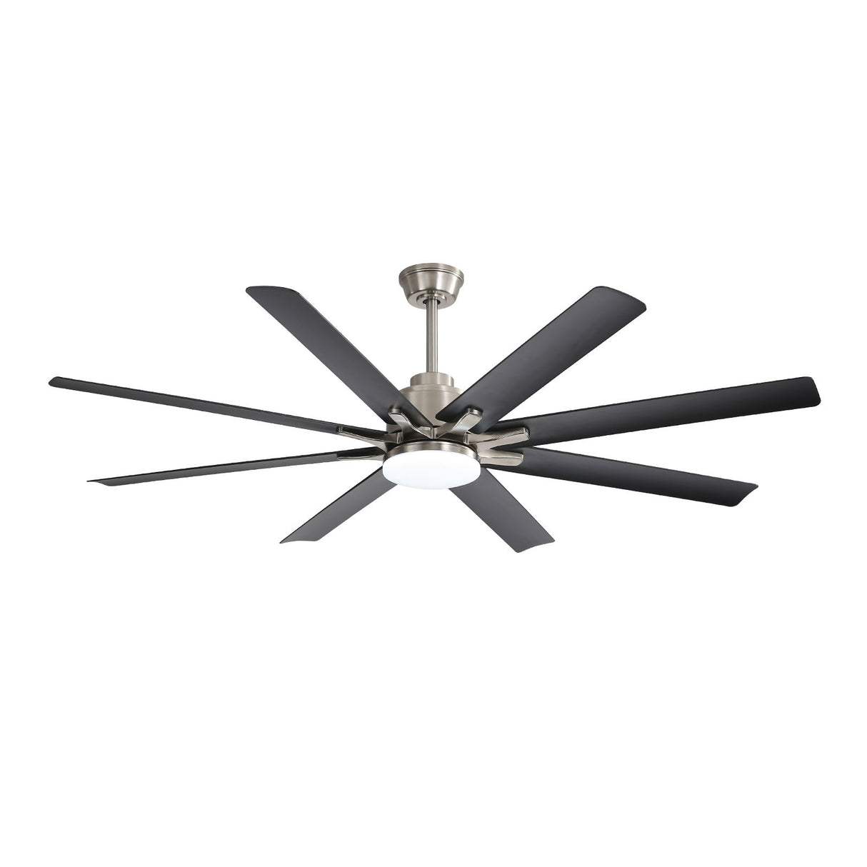 Ceiling Fan With Dimmable LED Light, Reversible DC Motor, Smart Remote Control Blades For Living Room - Nickel