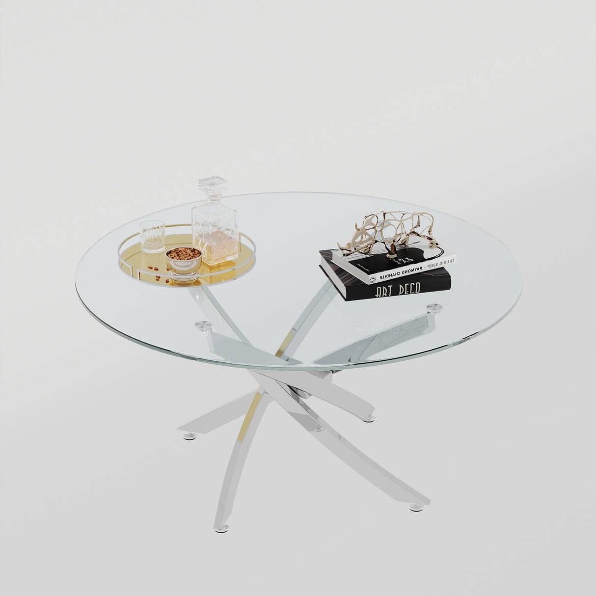 Round Table With Angular Slanted Legs