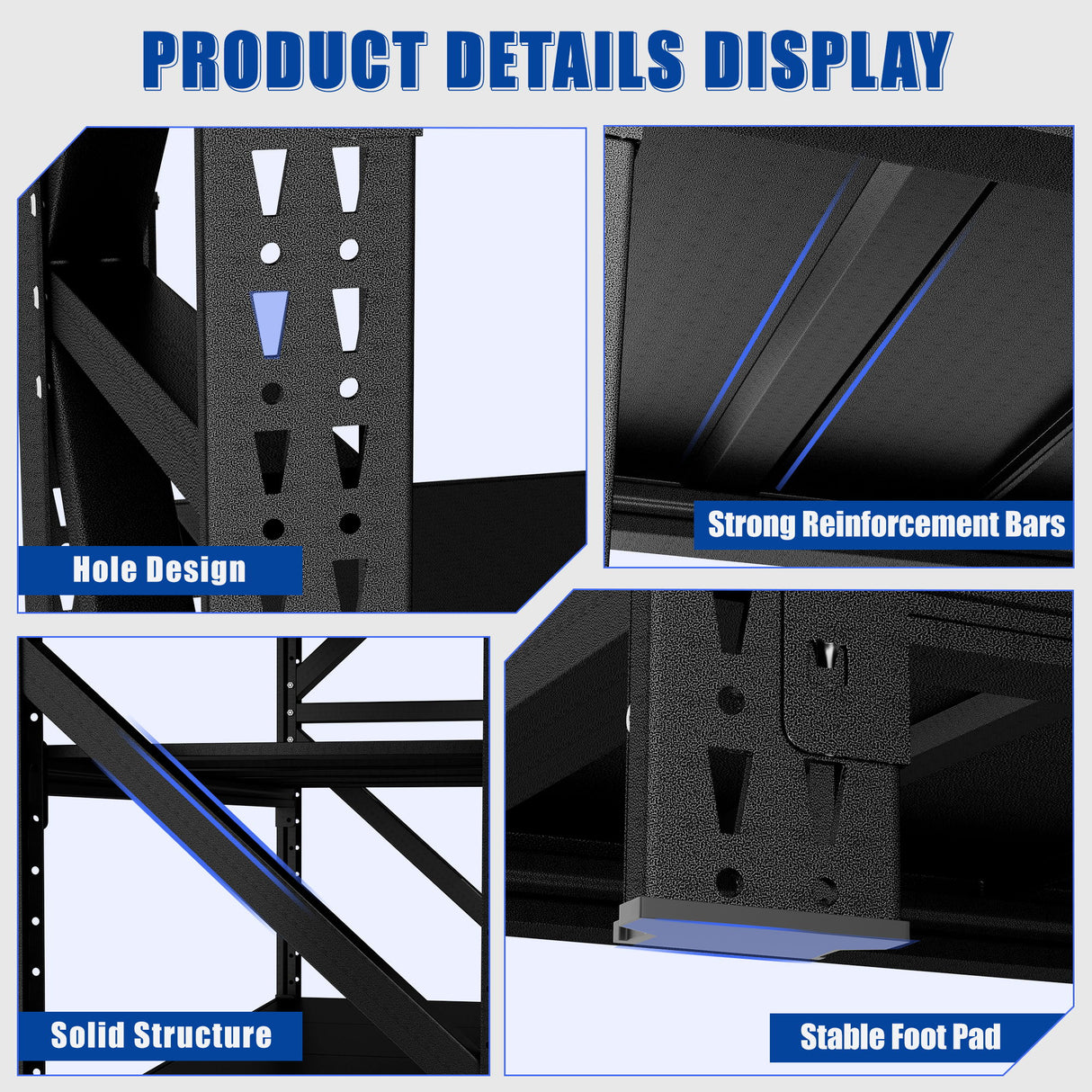 Heavy Duty 4 Shelf Garage Shelving Unit