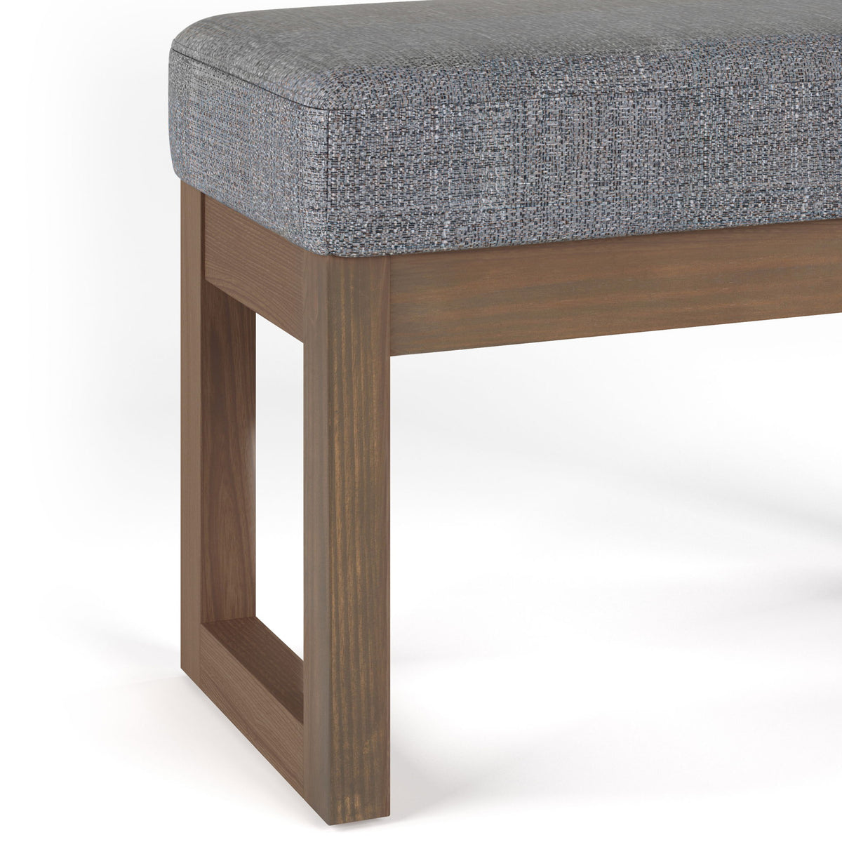 Milltown - Footstool Small Ottoman Bench - Dark Gray - Fabric