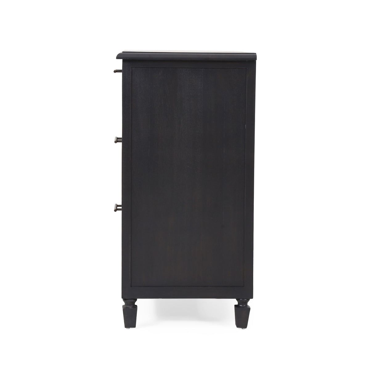 Newell - Cane 3 Drawer Dresser - Dark Gray