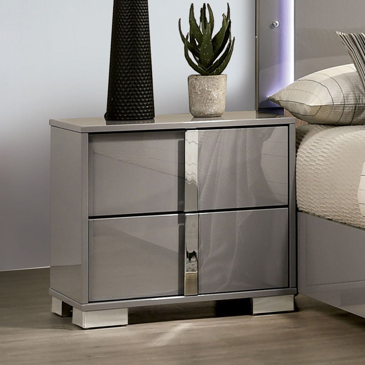 Nightstand With Vertical Handles