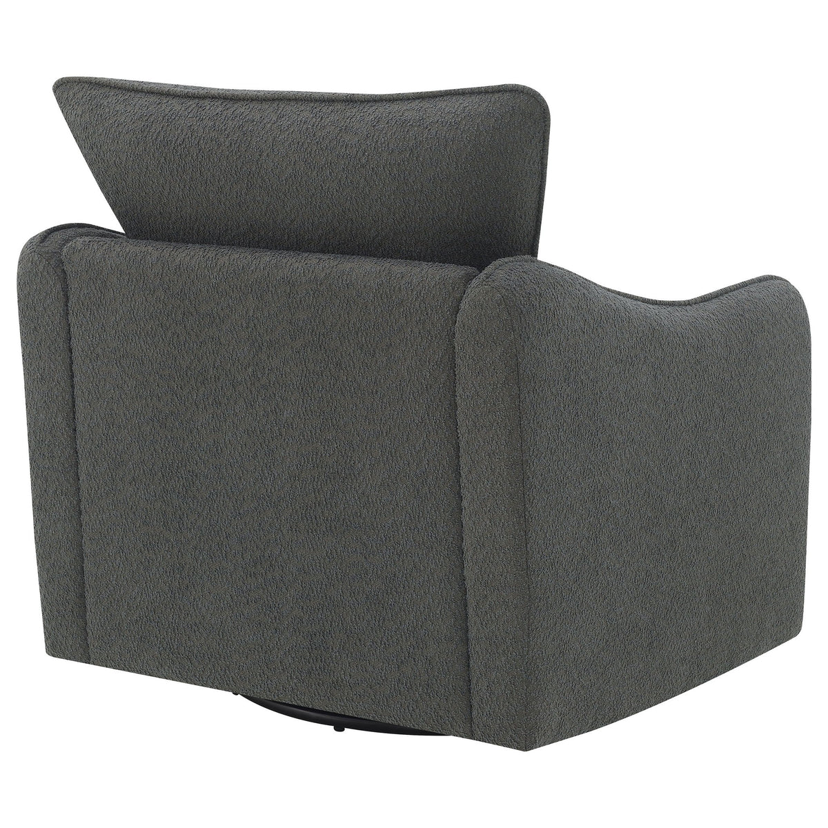 Nikko - Upholstered Swivel Chair - Charcoal