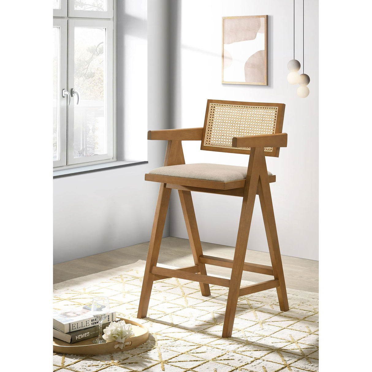Remy - Bar Chair (Set of 2) With Upholstery - Walnut