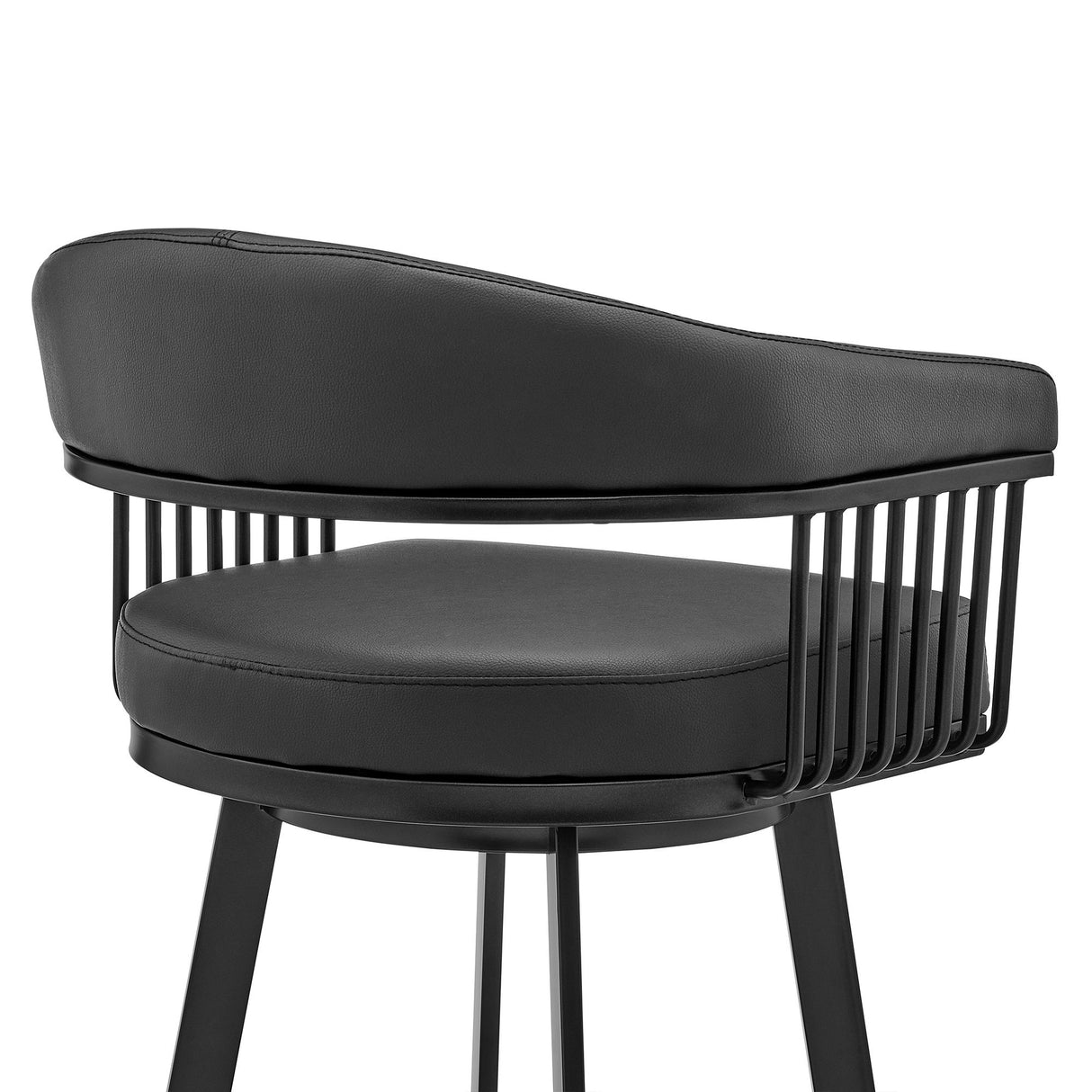 Bronson - Swivel Bar Stool - Black Finish
