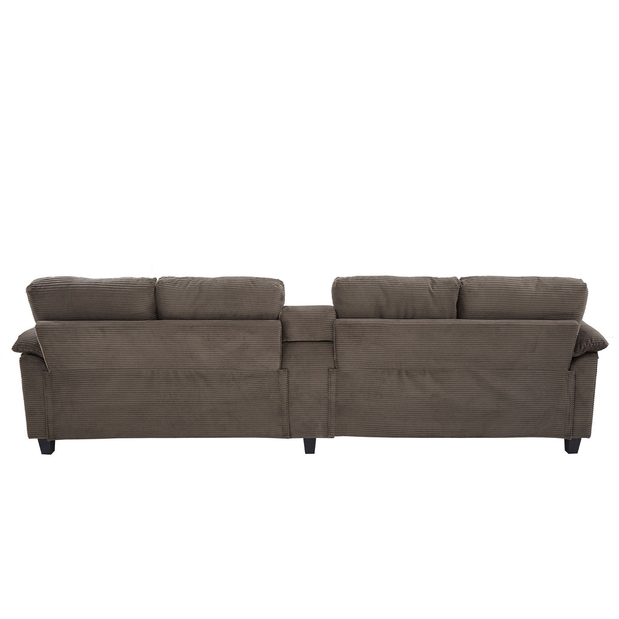 Modern U-Shaped Sectional Sofa With Storage Ottomans
