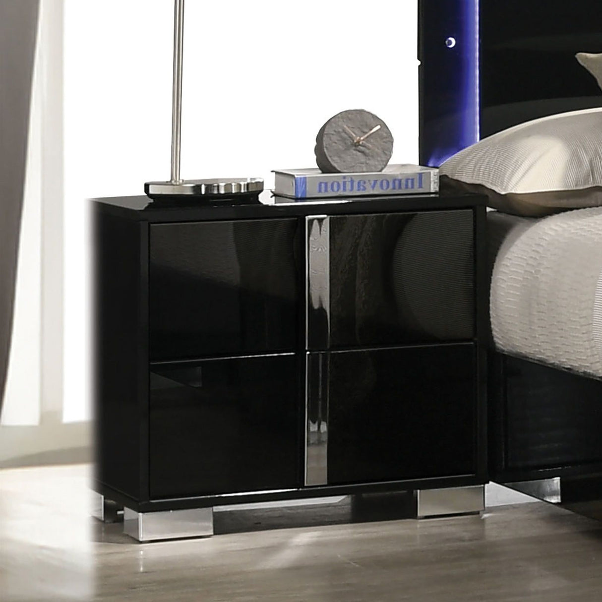 Nightstand With Vertical Handles