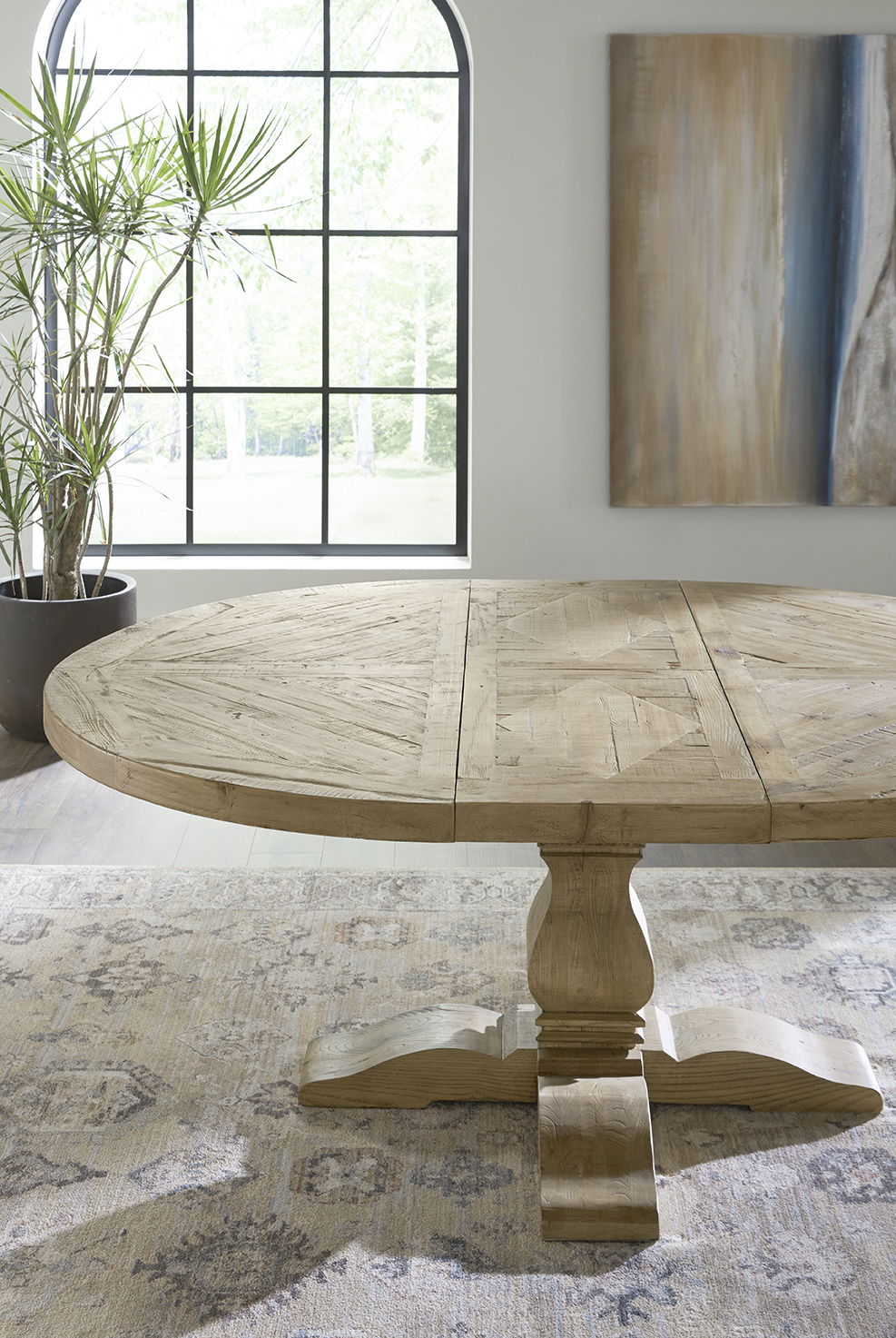 Manor House - Extension Round Table - Light Brown