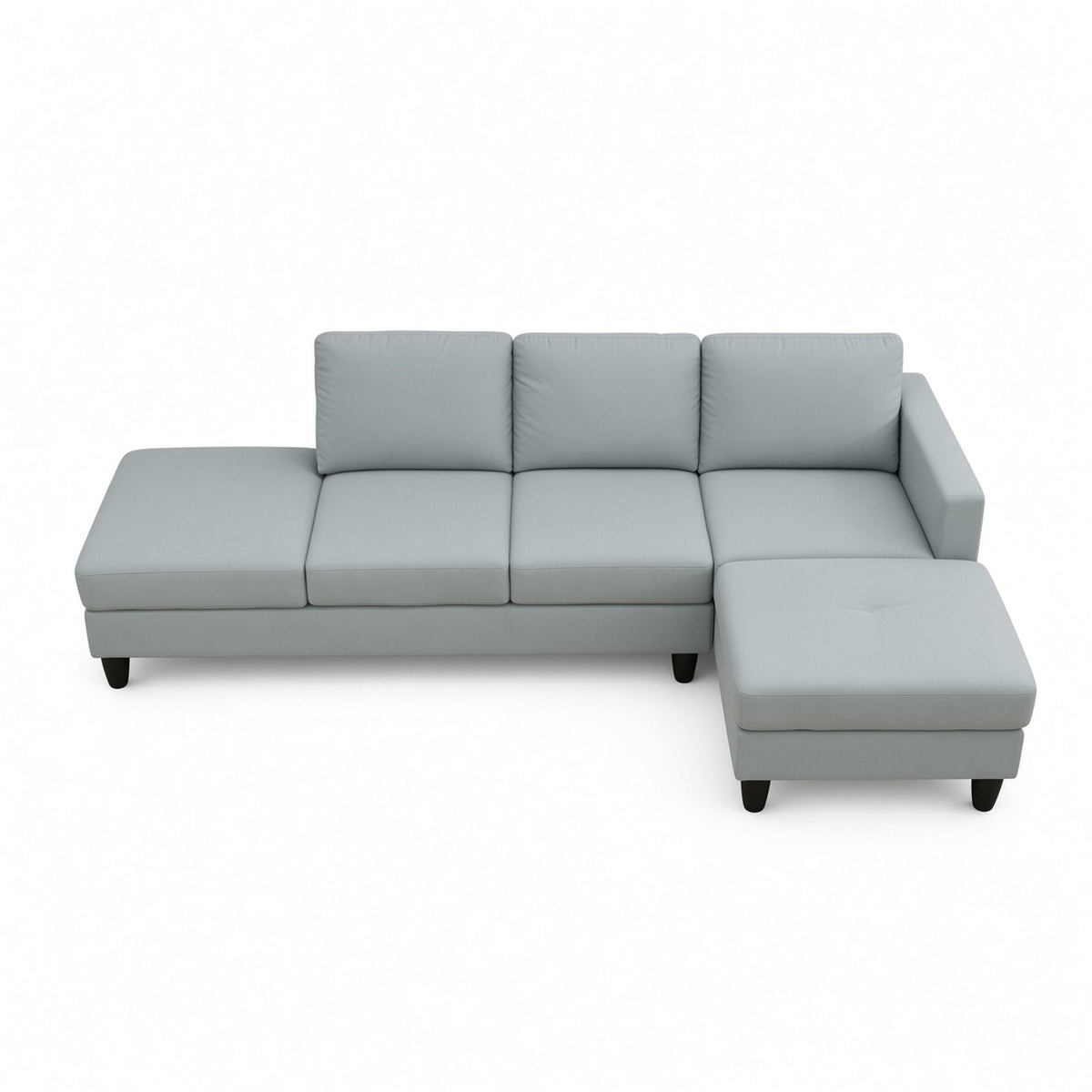 L - Shaped Design Chaise Sofa With Ottoman