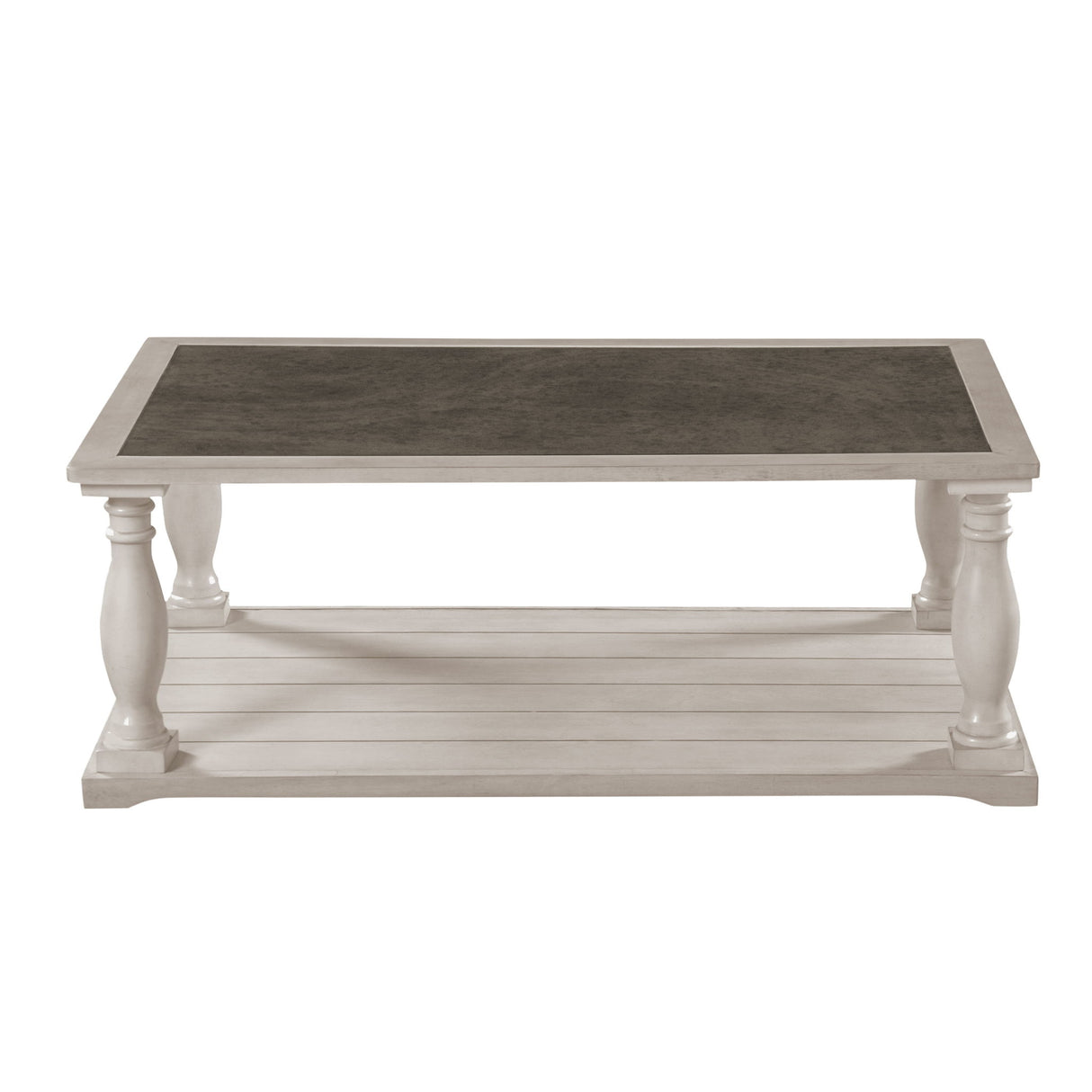 Farmhouse Rectangular Coffee Table With 2 Tiers