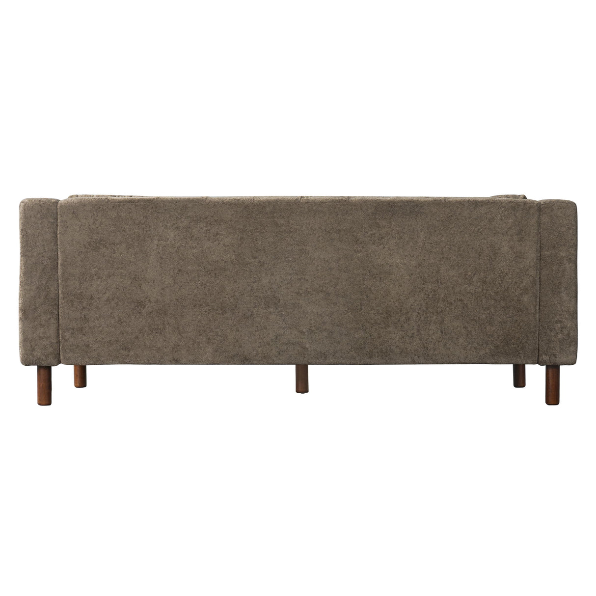3 Seater Sofa With Square Arms, Tufted Pillow Back For Living Room