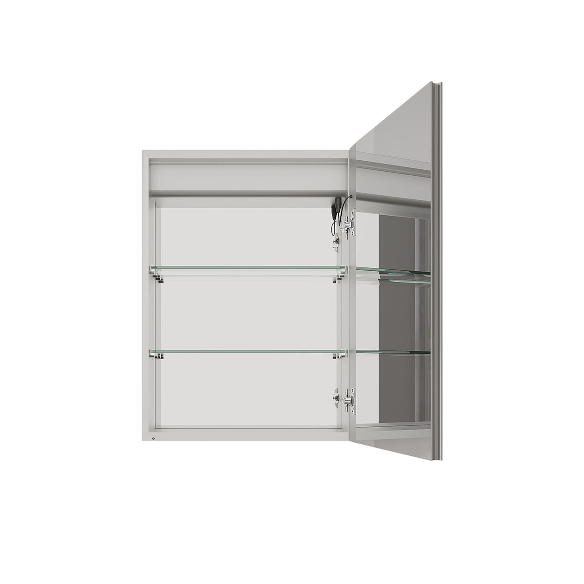 Bathroom Medicine Cabinet With LED Mirror, Anti-Fog, Waterproof, 3000K~6000K Single Door Lighted Bathroom Cabinet With Touch Swich