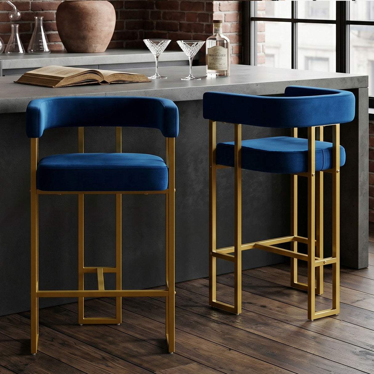 Modern Counter Height Bar Stools With U - Shaped