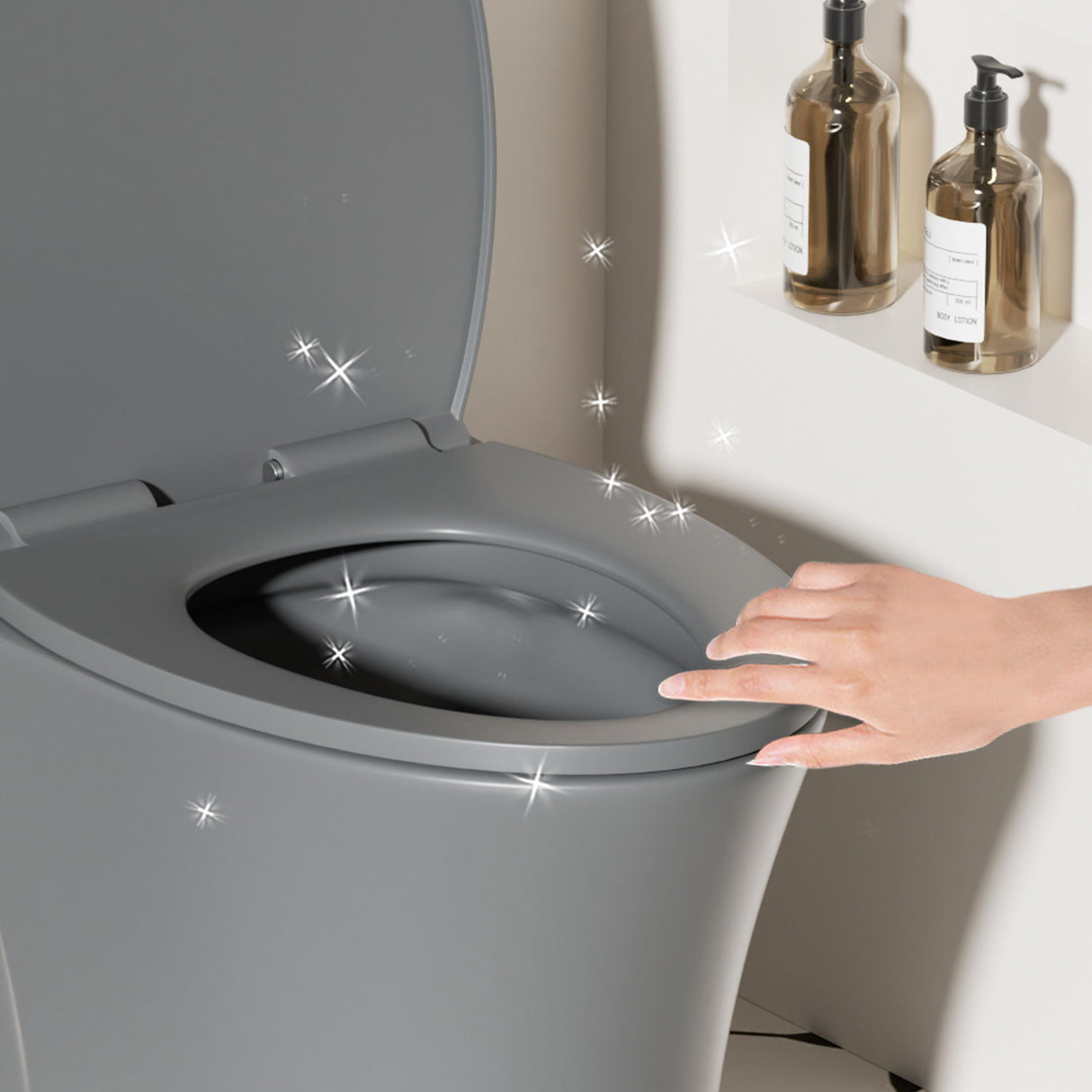 1 Piece Toilet With Dual Flush And Soft Closing Seat
