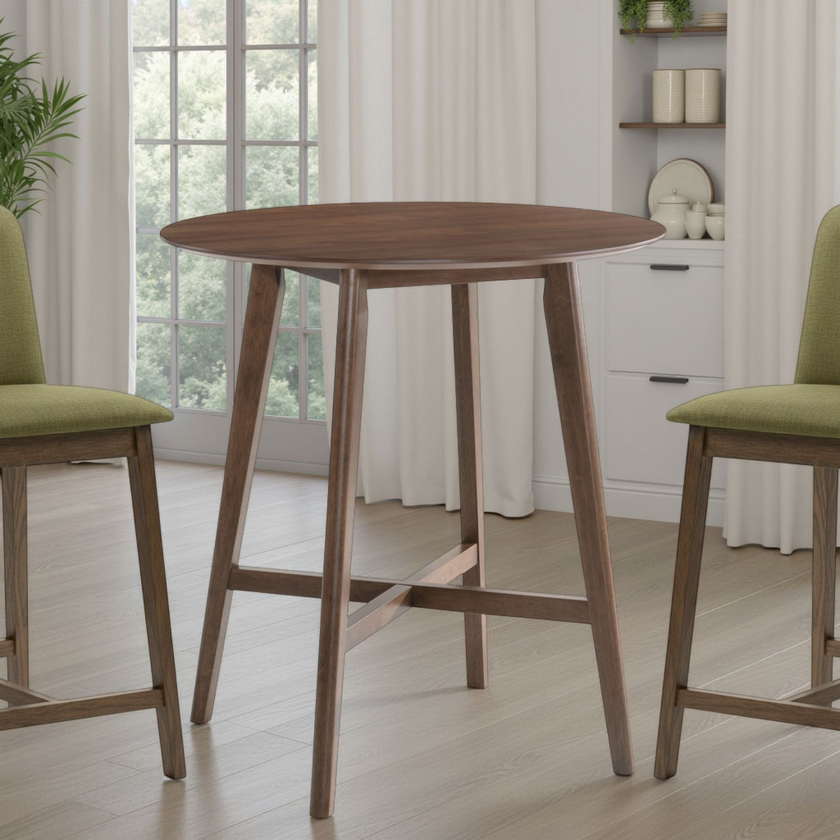 Allin - 31.5" Wood Top Pub Table - Night Wenge