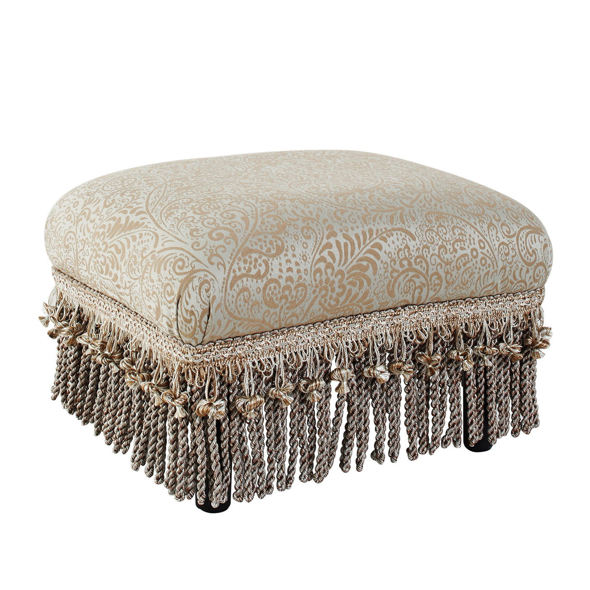 Fiona - Accent Footstool Ottoman - Beige