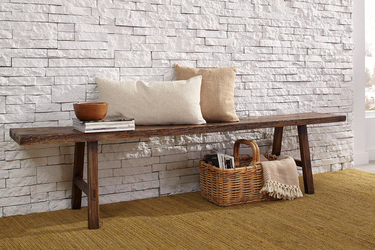Antique - Simple Bench - Dark Brown