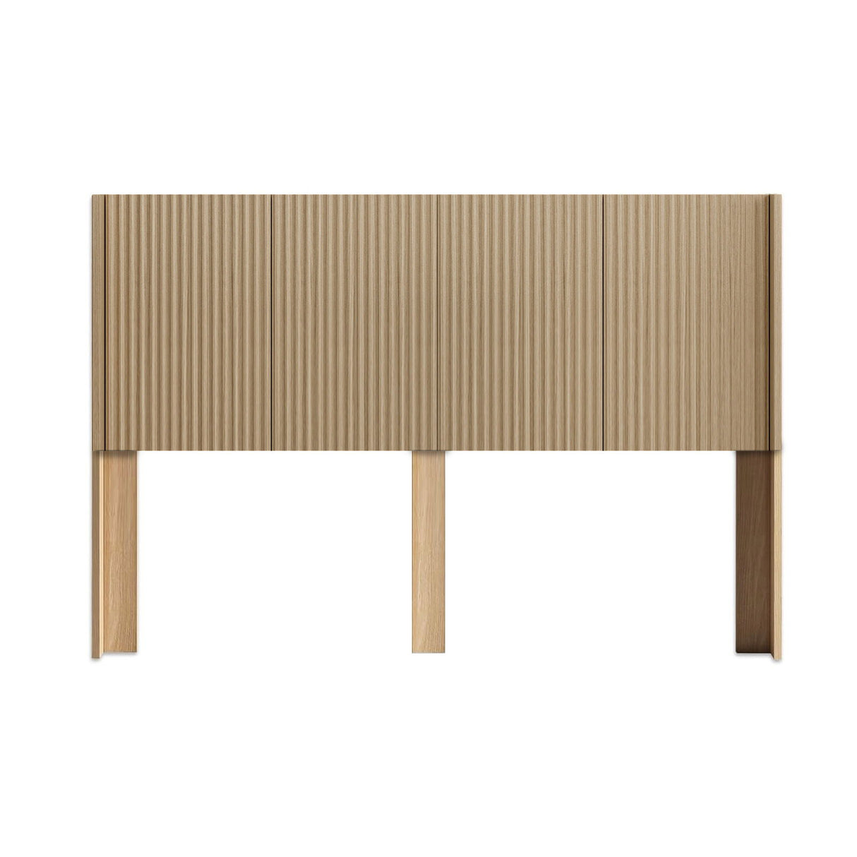 Modern Wide Wall Mounted Fluted Panel Headboard