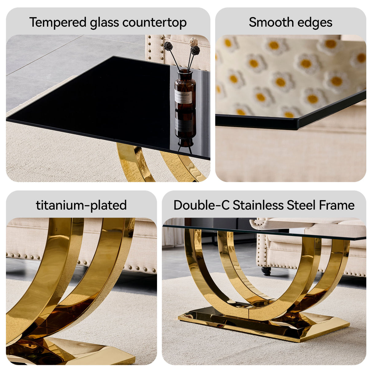 Rectangular Coffee Table With Base