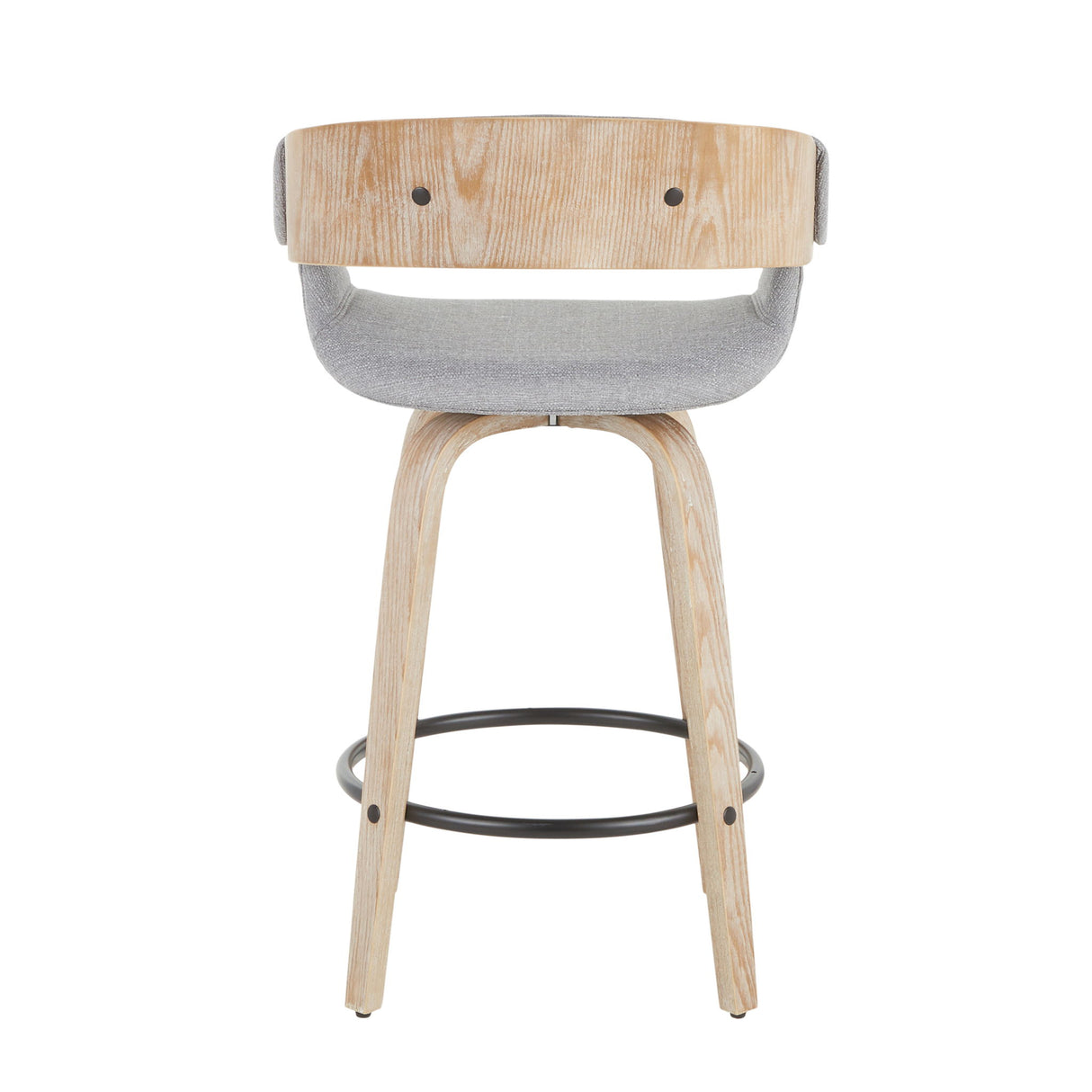 Elisa - Farmhouse Counter Stool (Set of 2) - Gray