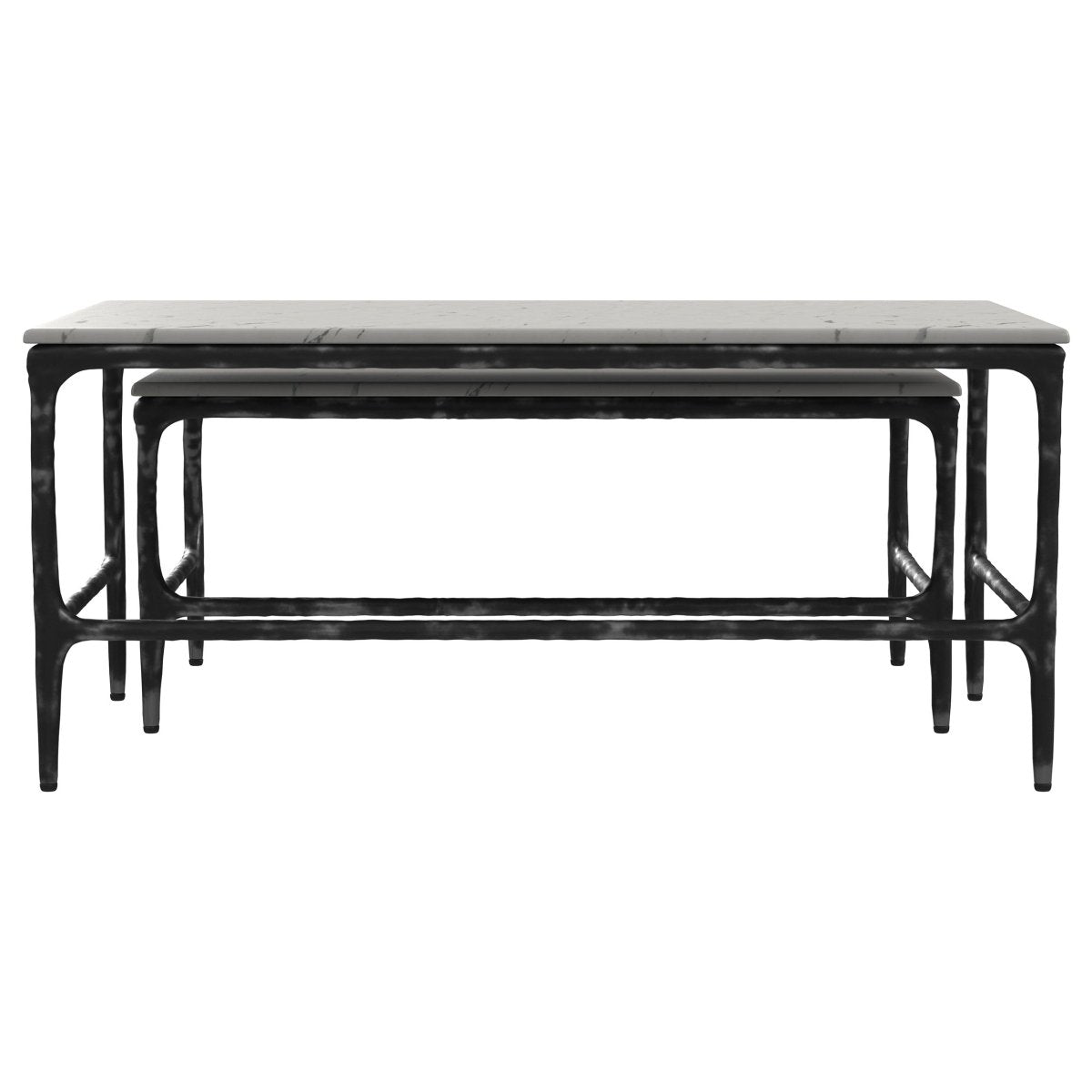 Ebby 2 - Piece Genuine Marble Top Nesting Coffee Tables - Coffee Tables available at Alpine Outlets in Denver