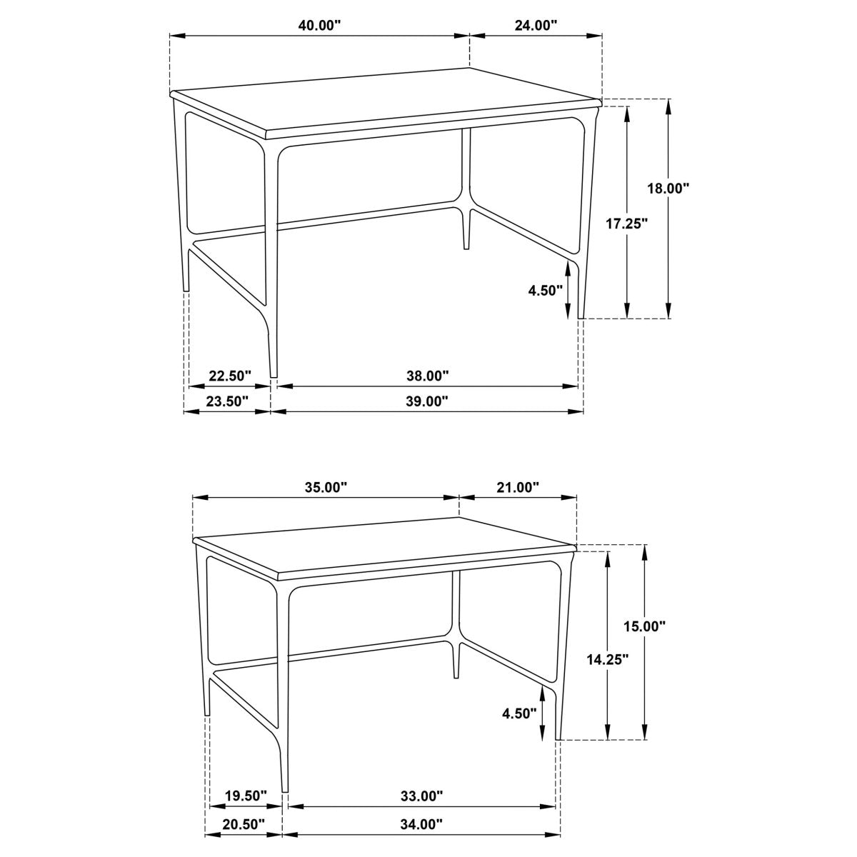 Ebby 2 - Piece Genuine Marble Top Nesting Coffee Tables - Coffee Tables available at Alpine Outlets in Denver