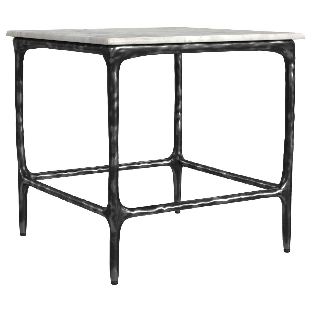 Ebby Square Genuine Marble Top End Table, Antique Black - End & Side Tables available at Alpine Outlets in Denver