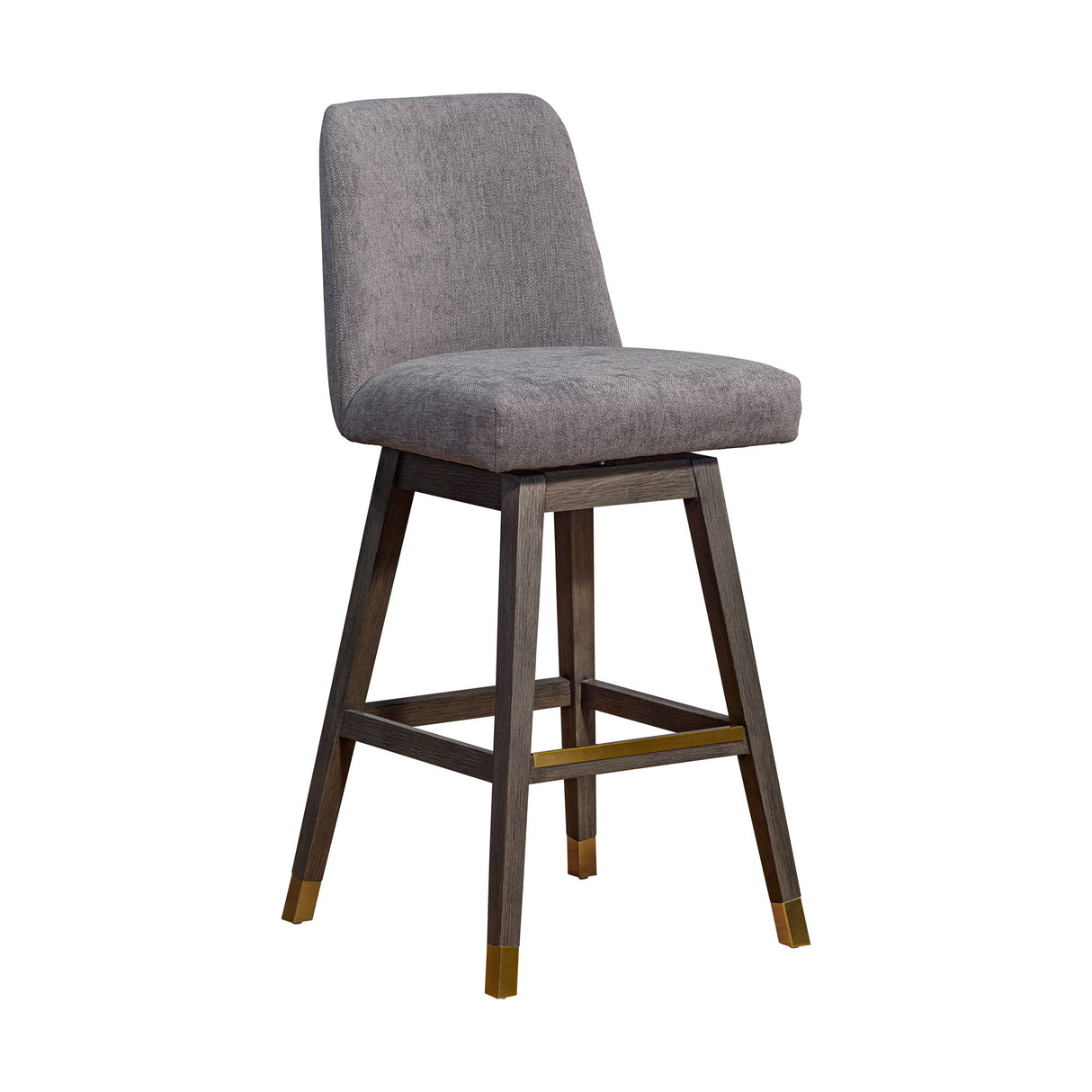 Amelia - Swivel Bar Stool - Gray Oak / Mocha