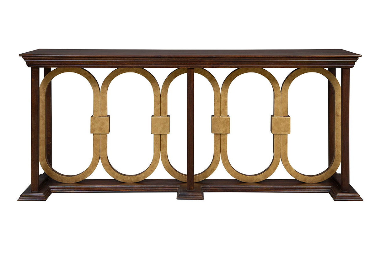 Everly - Console - Dark Brown / Gold