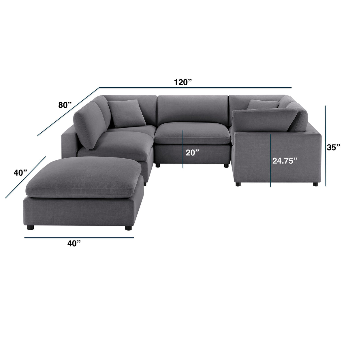 Cassandra - Sofa With Ottoman