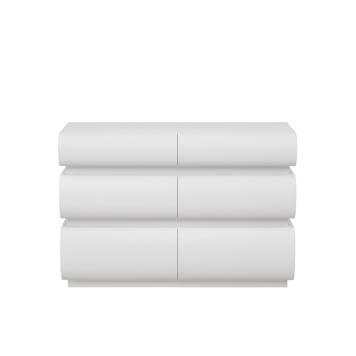 Minimalist Modern 6 Drawer Dresser, Handle Free Design With Wide Storage