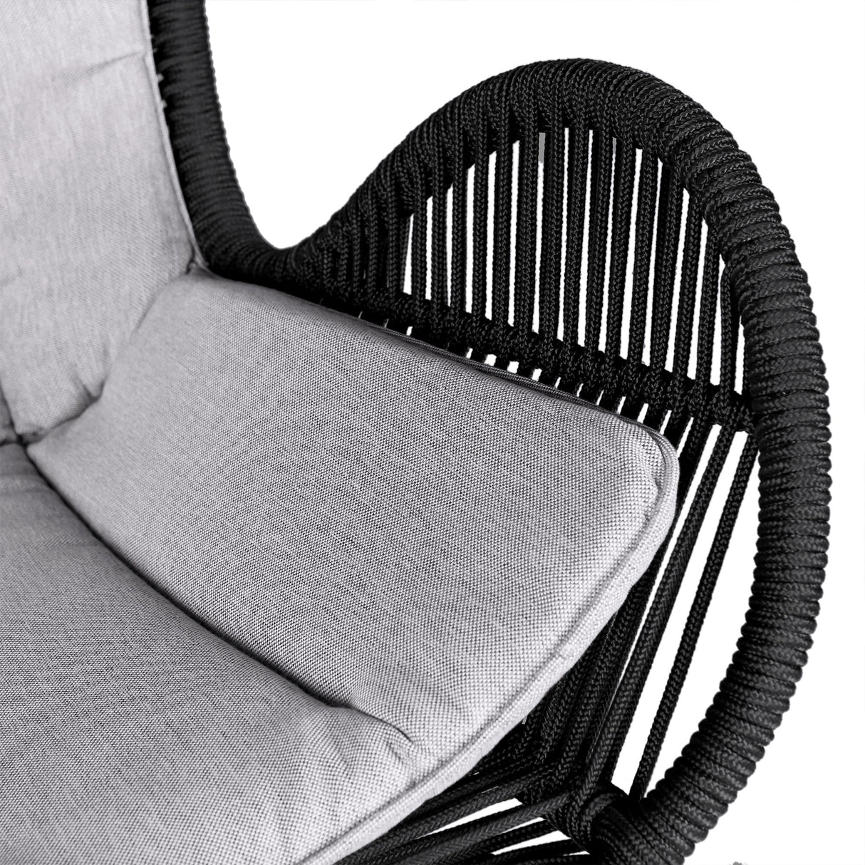Mateo - Outdoor Patio Rocking Chair - Light Eucalyptus / Charcoal