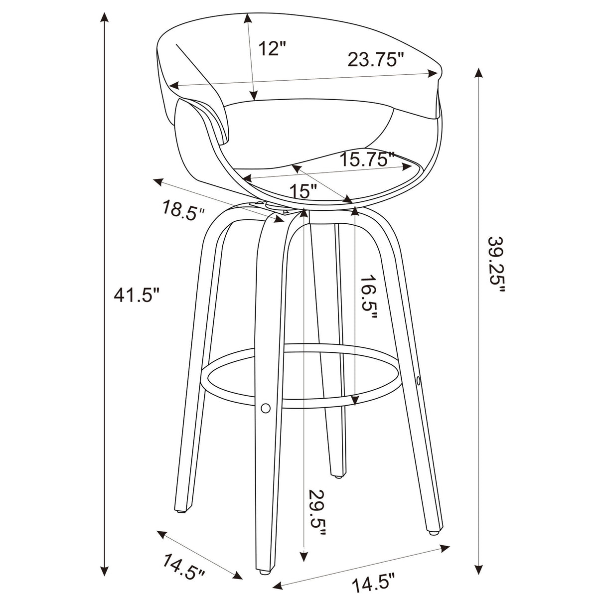 Swivel Bar Stool Elegant Design With Upholstery