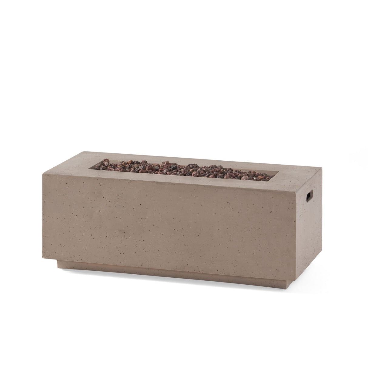 Propane Fire Pit Table Modern Outdoor Concrete Heater 40x15in