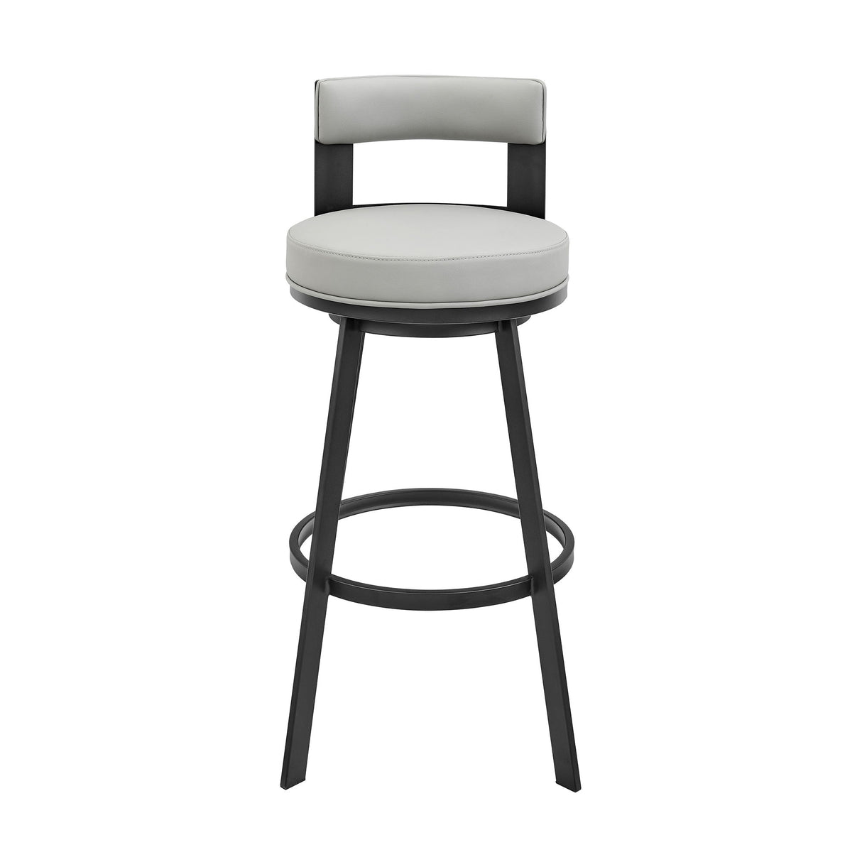 Flynn - Swivel Counter Stool - Black / Light Gray