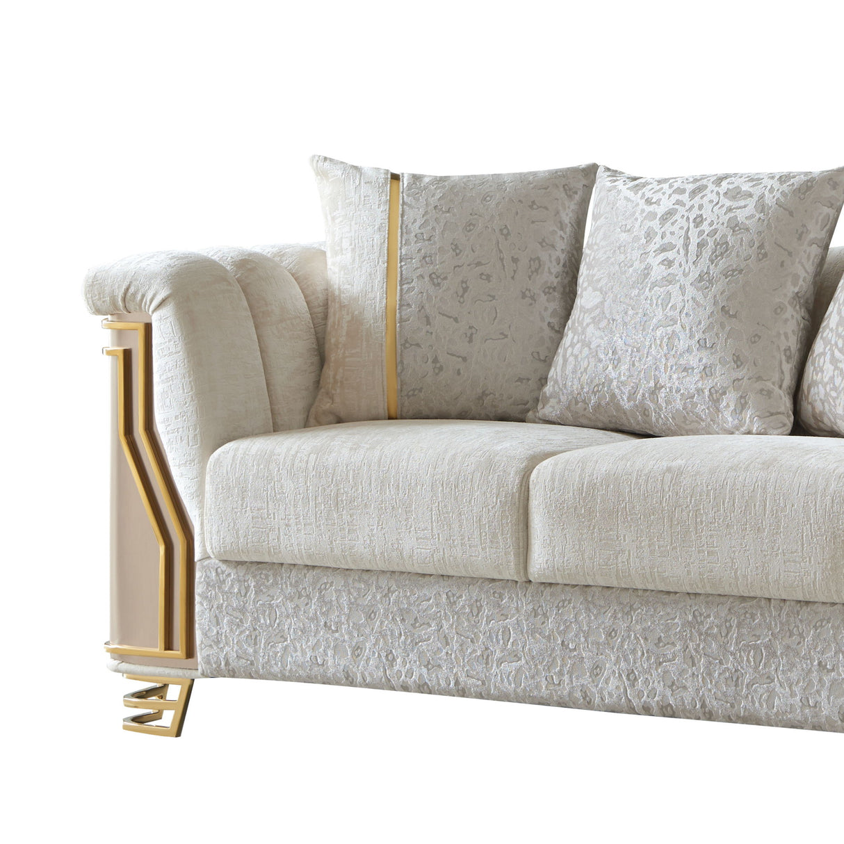 Chateau - Loveseat - Cream / Brown