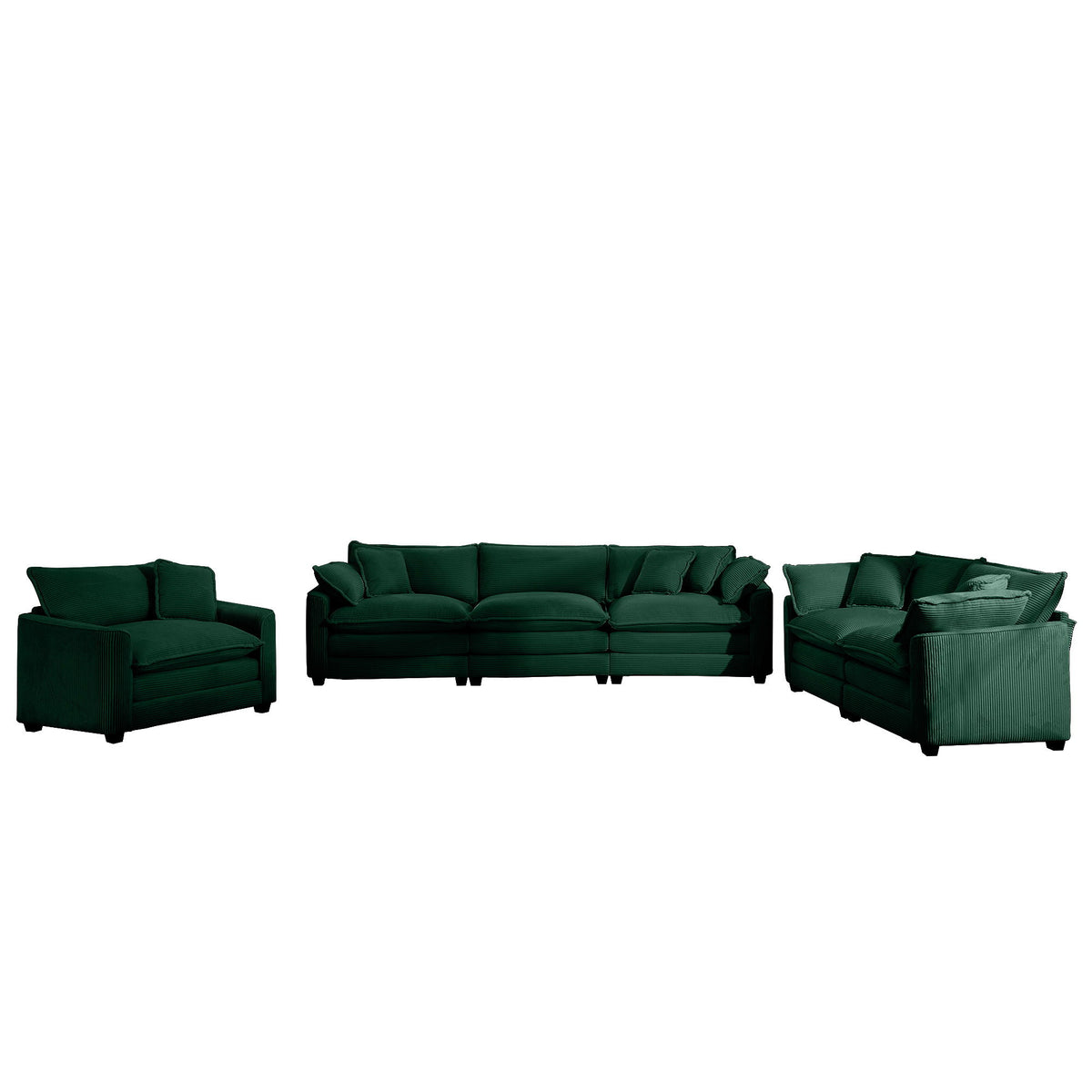 Elegant Oversized Sectional Sofa Set With Deep Seats And Flexible Layout