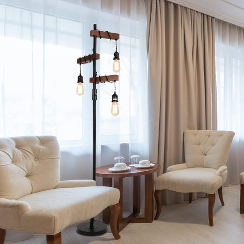 Dimmable Industrial 3-Light Tree Floor Lamp