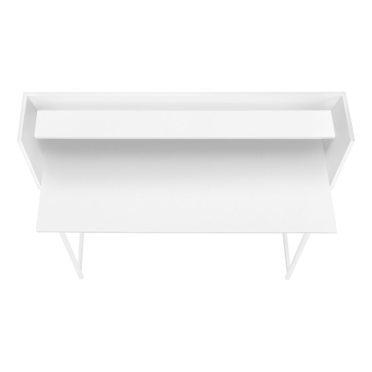 Computer Desk For Home Office, Laptop, Storage Shelves, Marble Look Contemporary & Modern