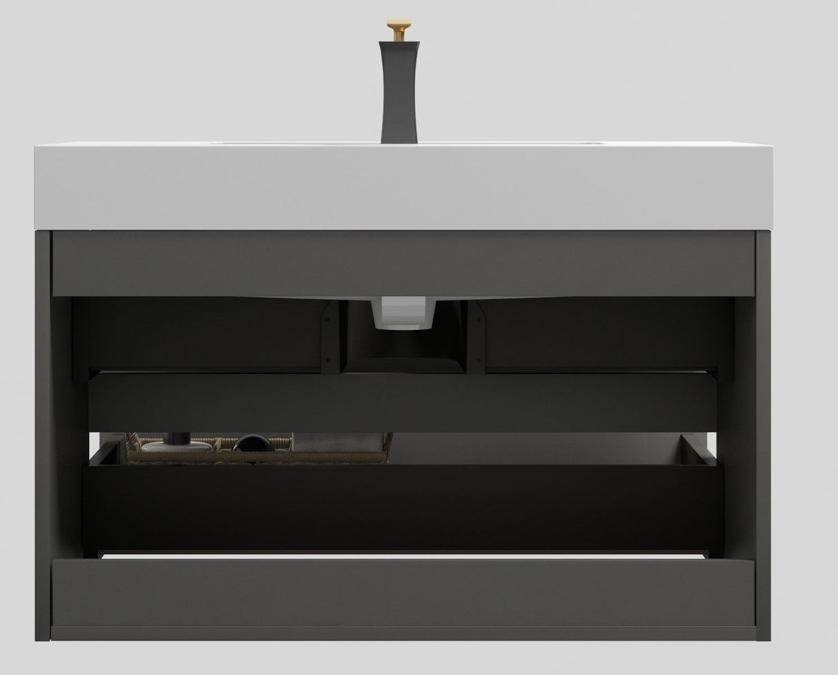 Alice - Bathroom Vanity With Sink, Wall Mounted, Floating