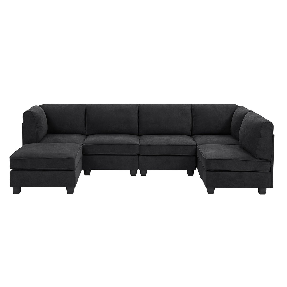 Upholstered Modular Sectional With Removable Cushions