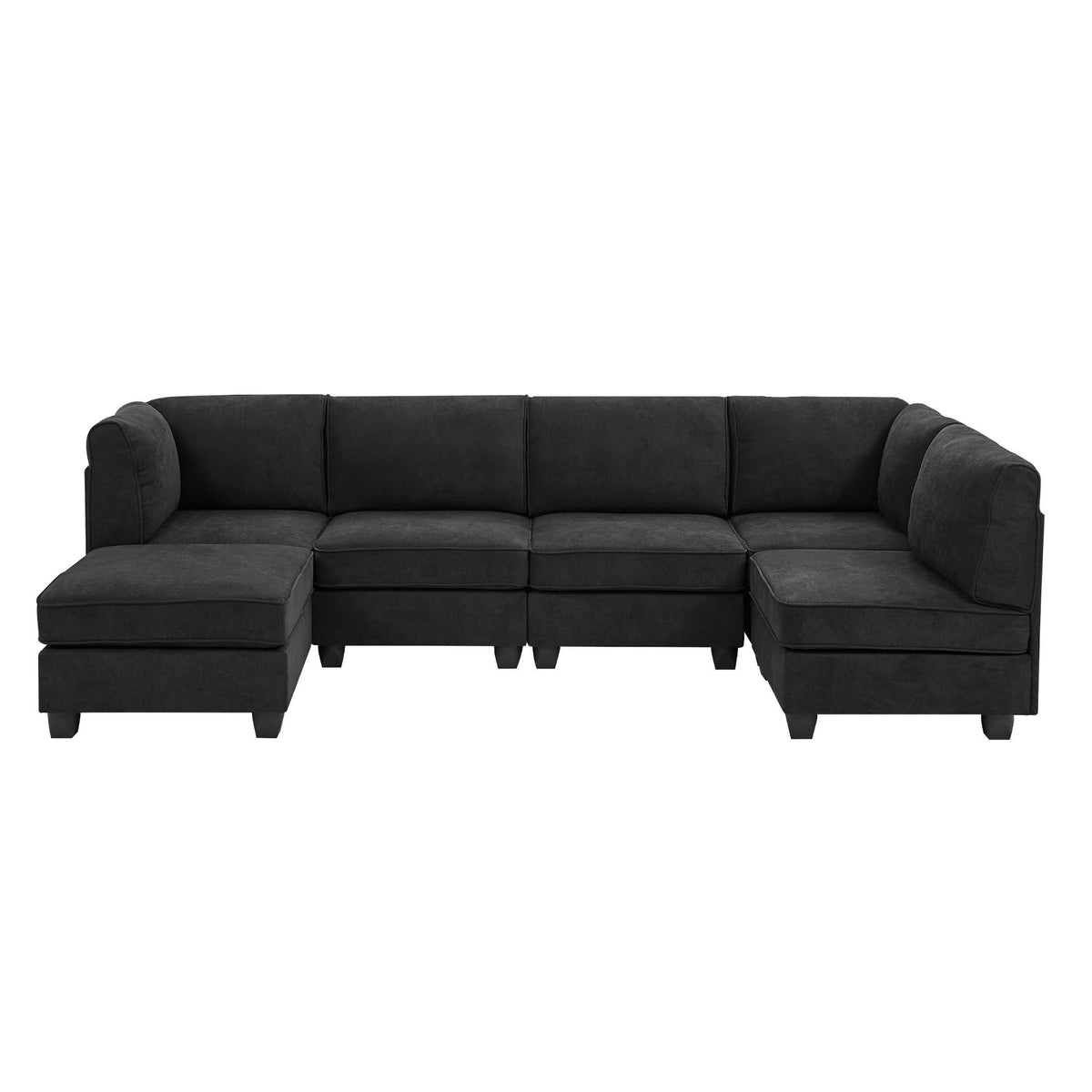 Upholstered Modular Sectional With Removable Cushions