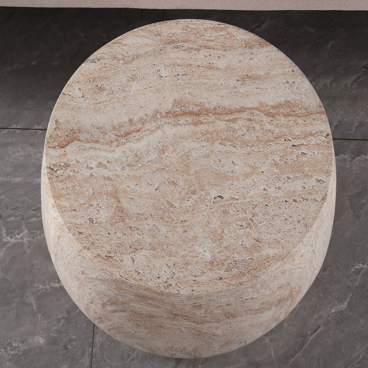 Drum Accent Coffee Table - Beige / Yellow